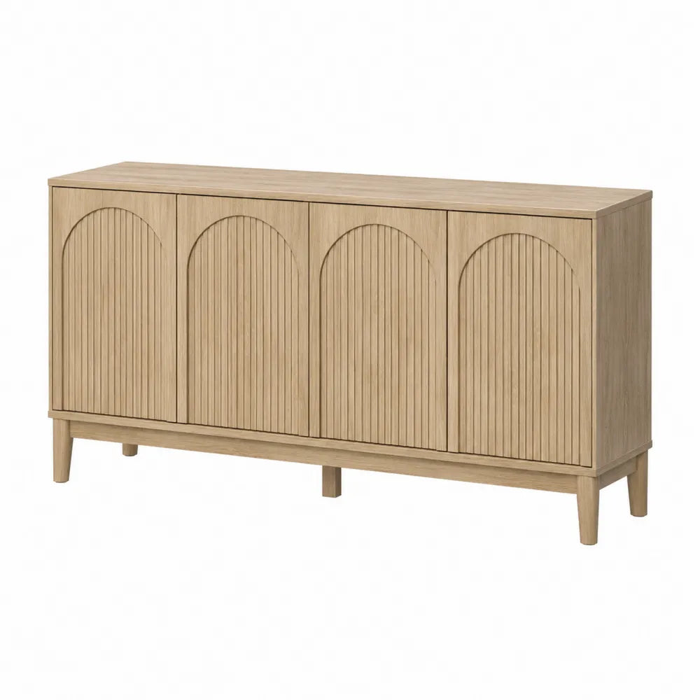 Credenza in legno di rovere con 4 ante 180x80x45 cm