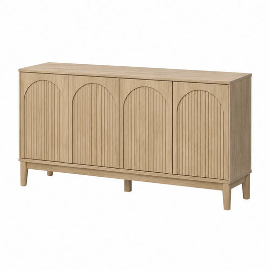 Credenza in legno di rovere con 4 ante 180x80x45 cm